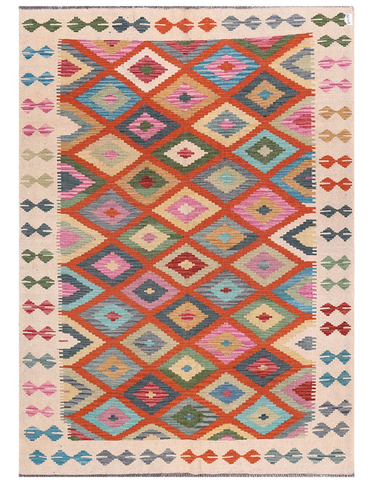 Maimana Afghanistan Kilim Rug - 243 x177 cm