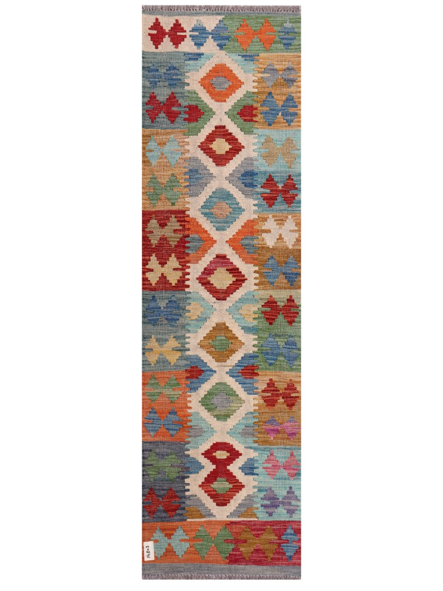 Maimana Afghanistan Kilim Rug - 211 x60 cm