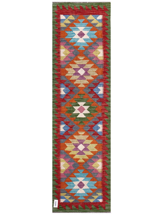 Maimana Afghanistan Kilim Rug - 205 x58 cm
