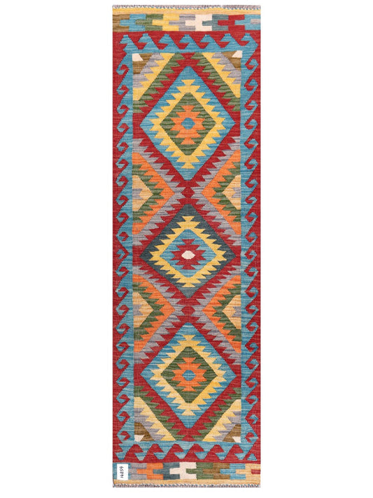 Maimana Afghanistan Kilim Rug - 199 x63 cm