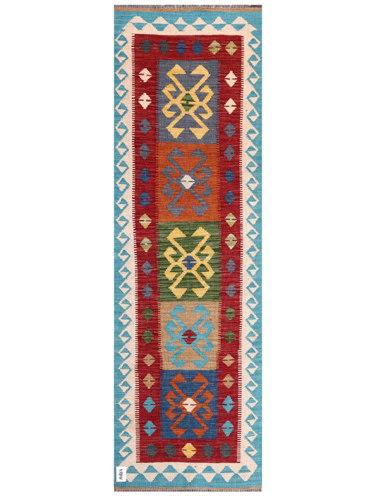Maimana Afghanistan Kilim Rug - 205 x64 cm