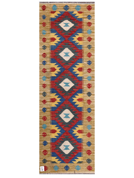 Maimana Afghanistan Kilim Rug - 204 x67 cm