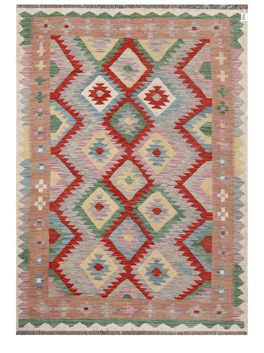 Maimana Afghanistan Kilim Rug - 206 x145 cm