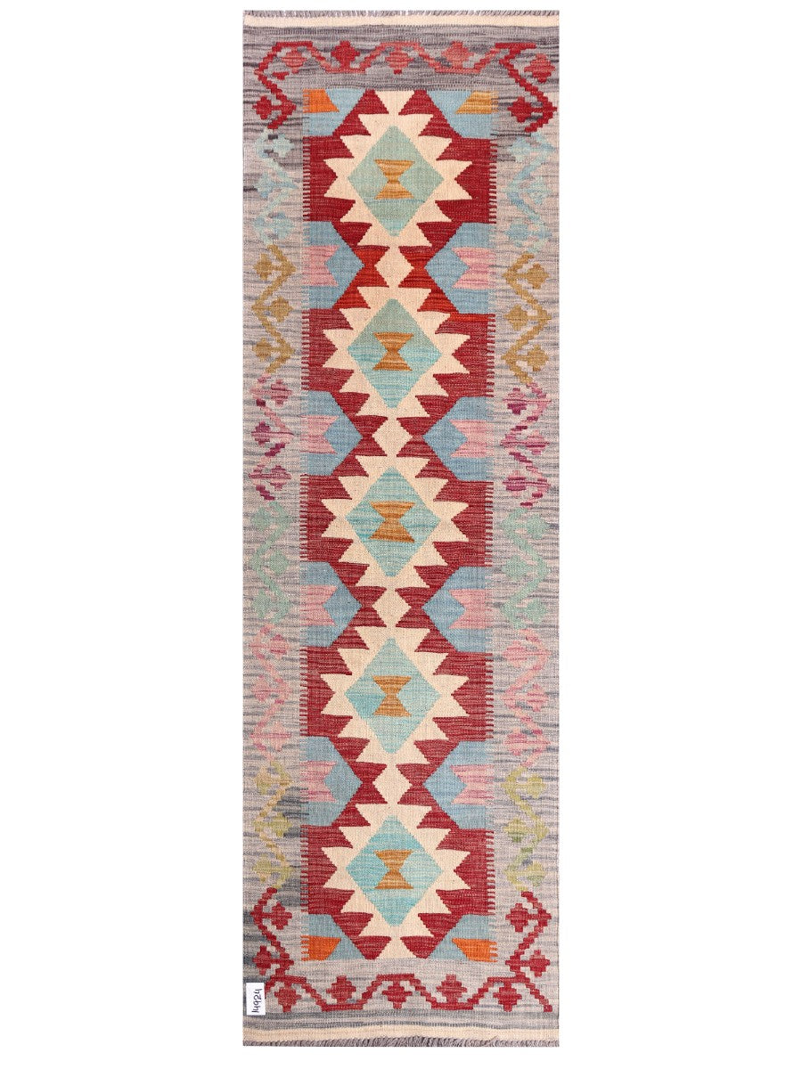 Maimana Afghanistan Kilim Rug - 207 x65 cm