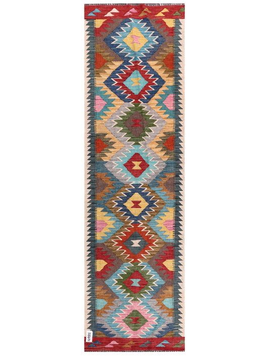 Maimana Afghanistan Kilim Rug - 206 x61 cm