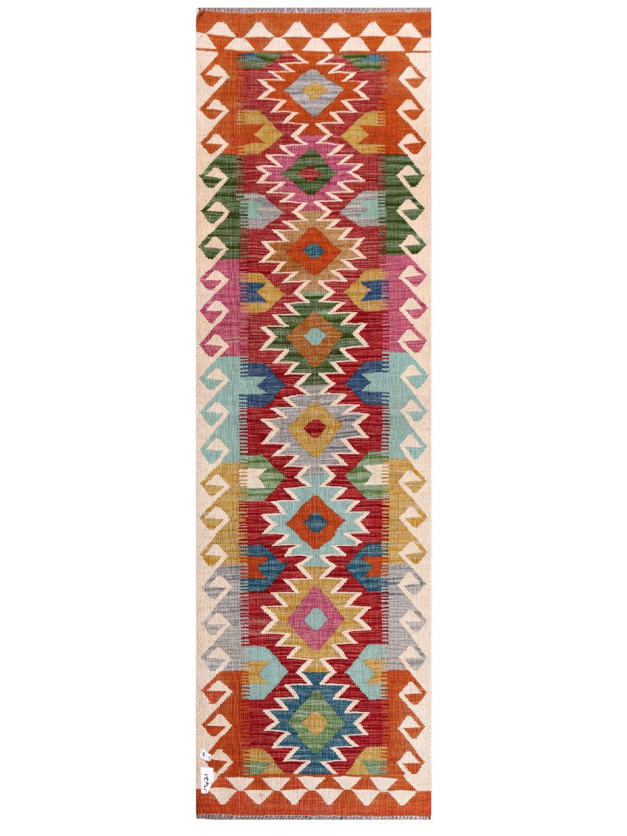 Maimana Afghanistan Kilim Rug - 205 x61 cm