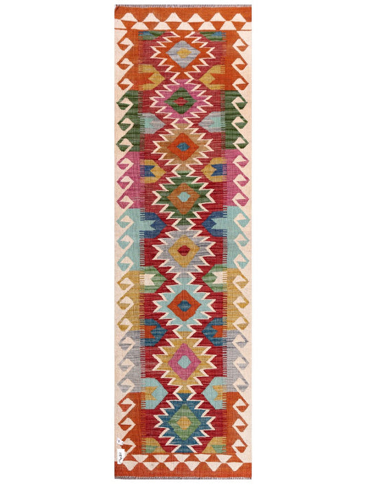 Maimana Afghanistan Kilim Rug - 205 x61 cm
