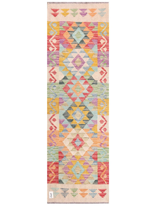 Maimana Afghanistan Kilim Rug - 194 x61 cm