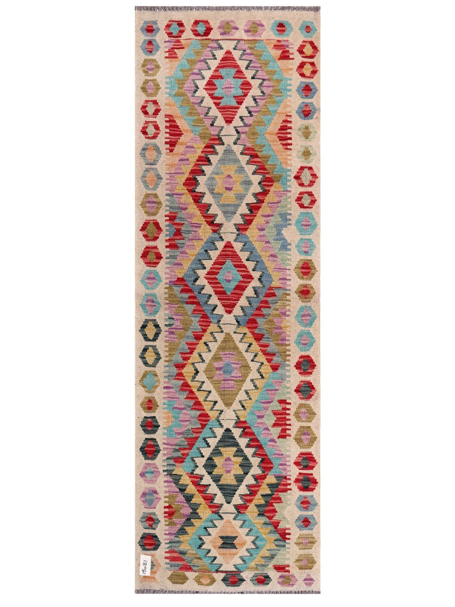 Maimana Afghanistan Kilim Rug - 210 x68 cm