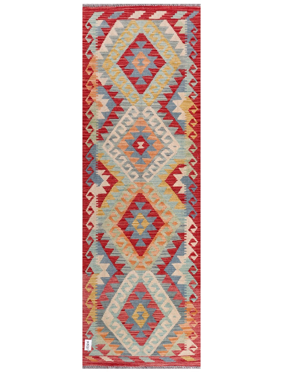 Maimana Afghanistan Kilim Rug - 207 x69 cm