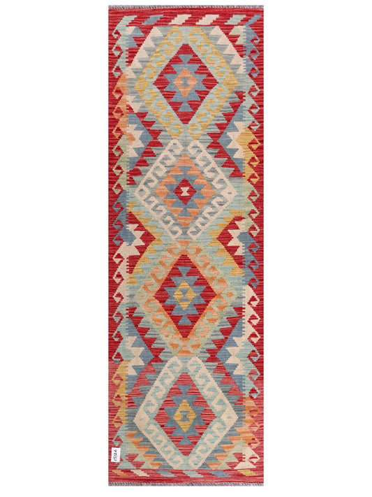 Maimana Afghanistan Kilim Rug - 207 x69 cm