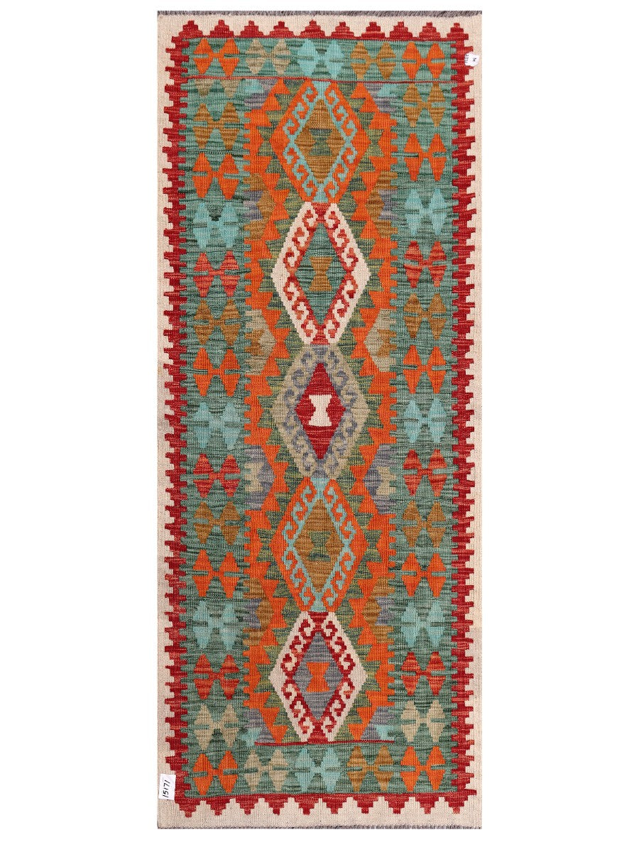 Maimana Afghanistan Kilim Rug - 209 x85 cm