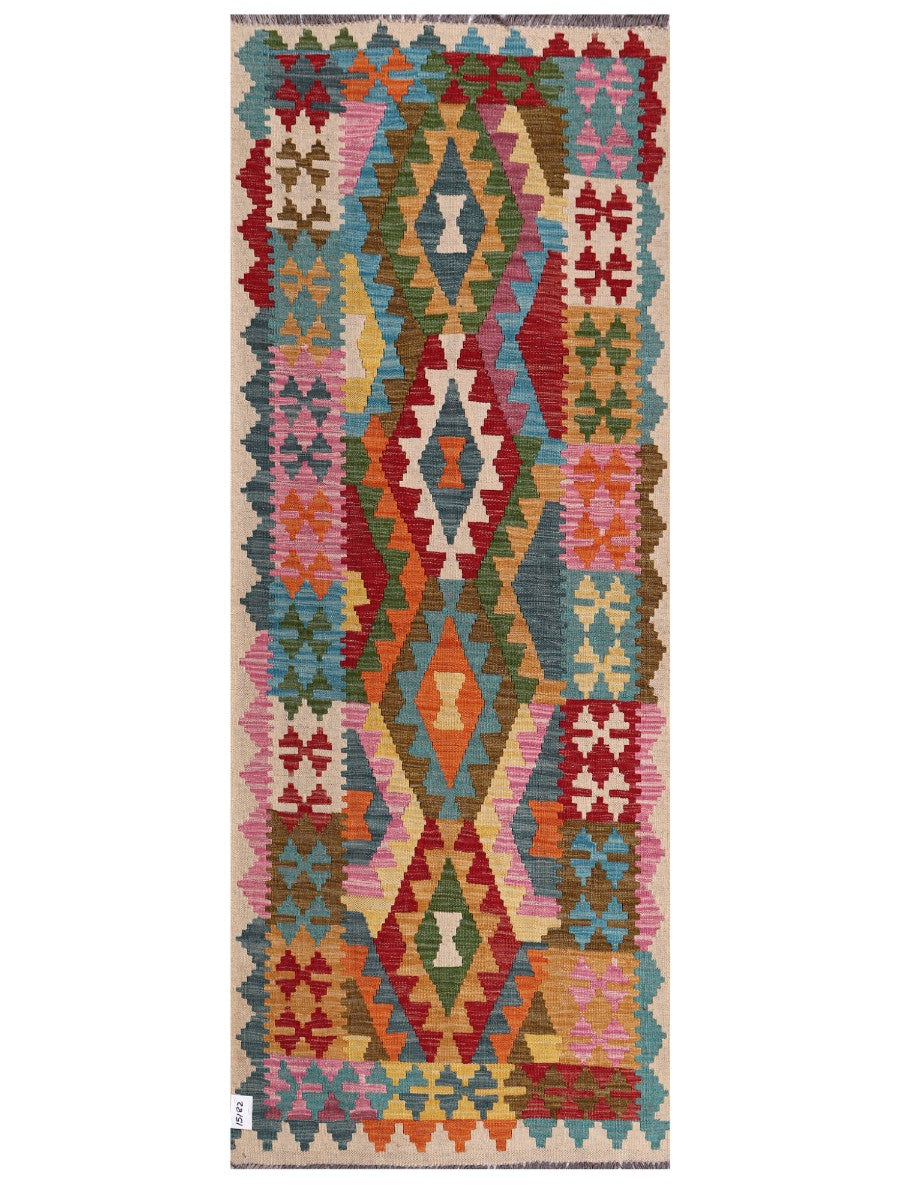 Maimana Afghanistan Kilim Rug - 205 x80 cm