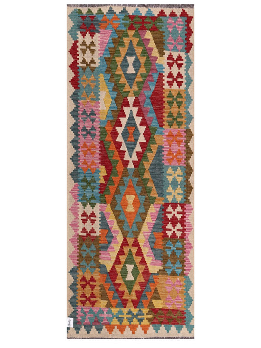 Maimana Afghanistan Kilim Rug - 205 x80 cm