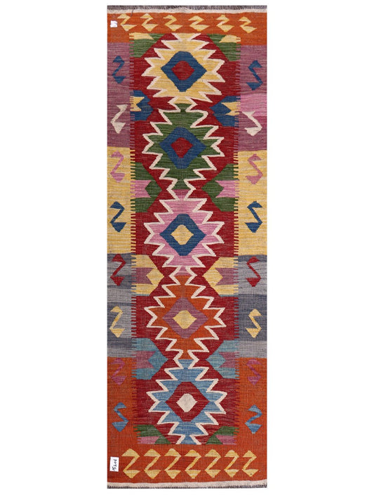 Maimana Afghanistan Kilim Rug - 206 x70 cm