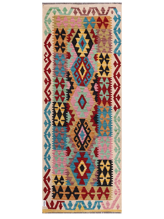 Maimana Afghanistan Kilim Rug - 212 x82 cm