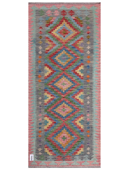 Maimana Afghanistan Kilim Rug - 202 x91 cm