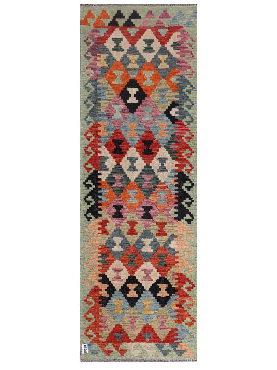 Maimana Afghanistan Kilim Runner - 242 x 81 cm