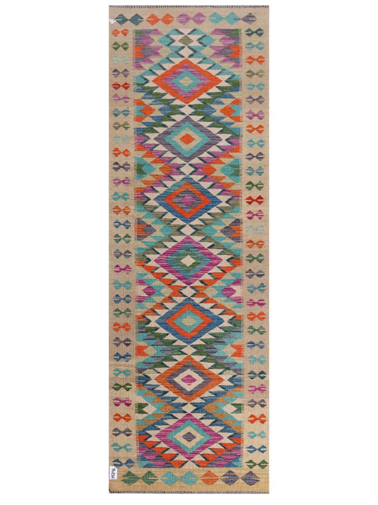 Maimana Afghanistan Kilim Rug - 247 x 83 cm