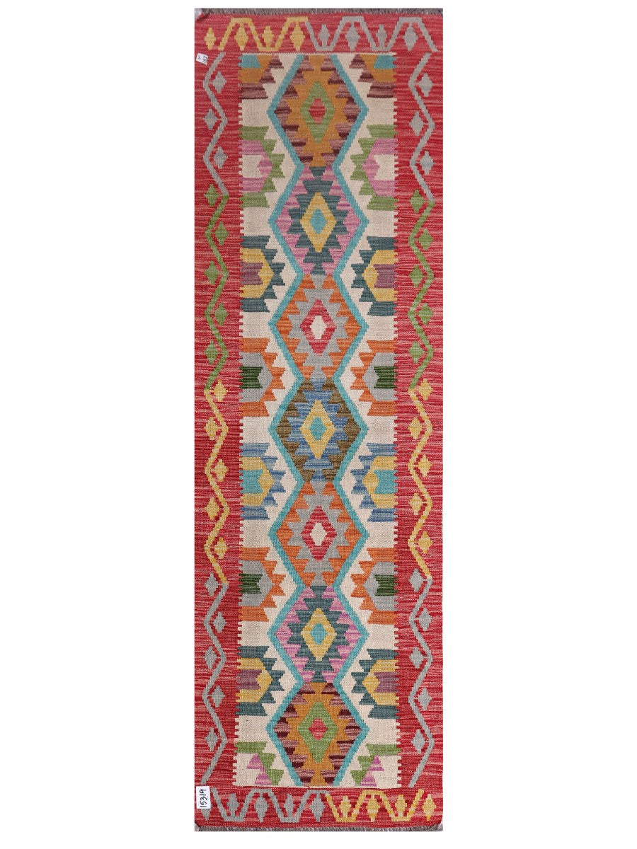 Maimana Afghanistan Kilim Rug - 240 x74 cm
