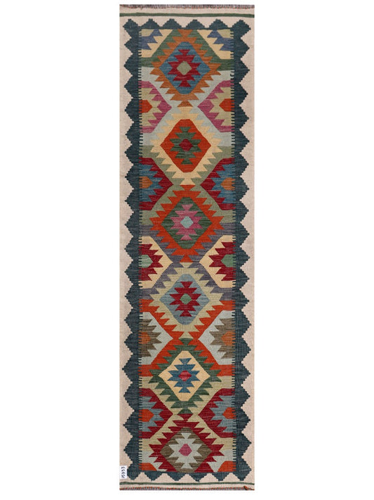 Maimana Afghanistan Kilim Runner - 253 x 72 cm