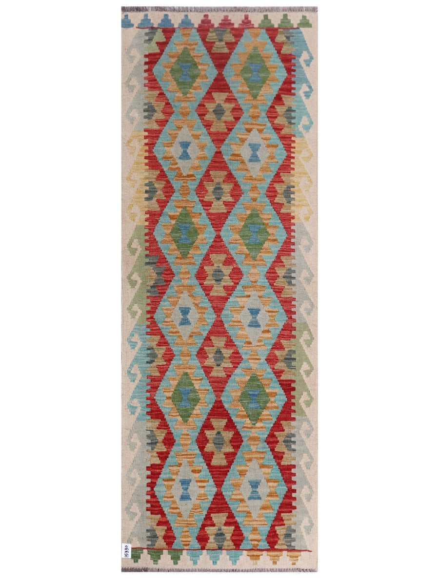 Maimana Afghanistan Kilim Rug - 242 x86 cm