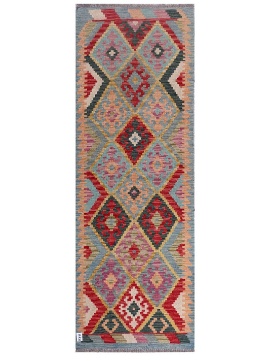 Maimana Afghanistan Kilim Rug - 246 x86 cm