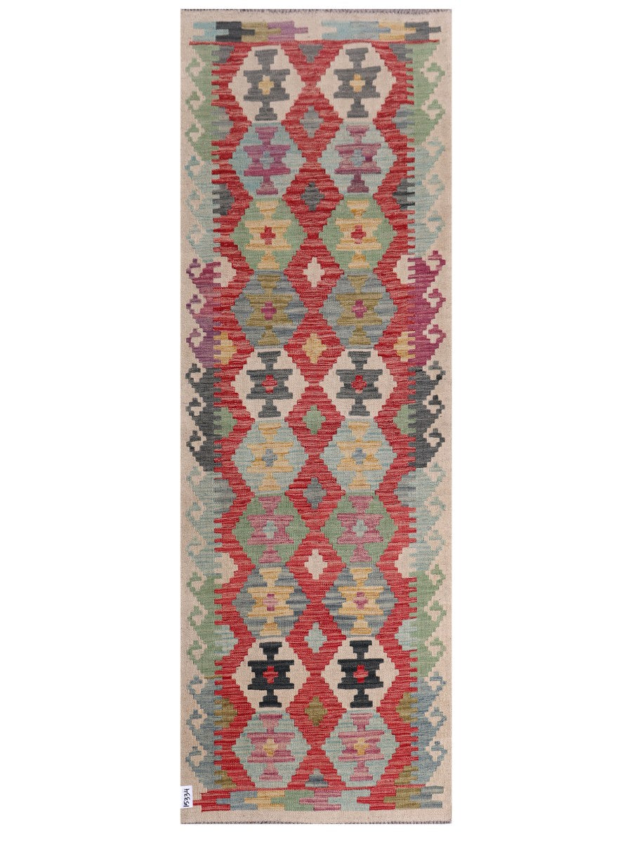 Maimana Afghanistan Kilim Rug - 244 x83 cm