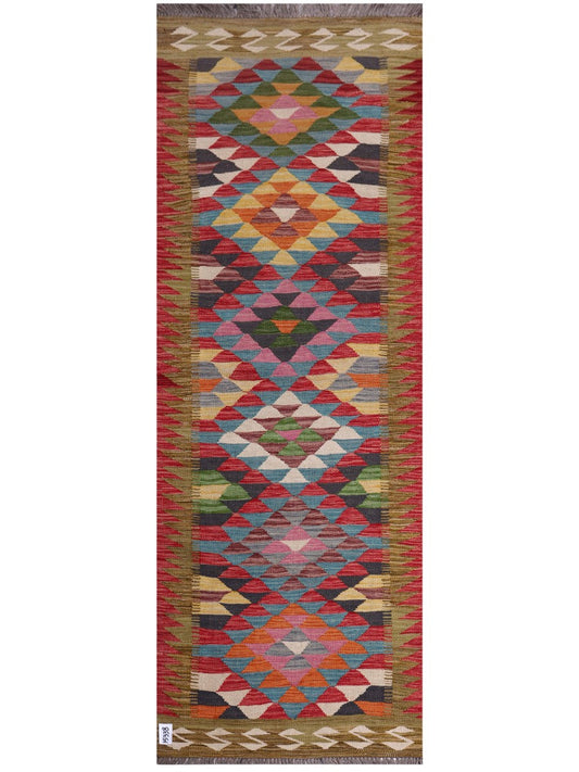 Maimana Afghanistan Kilim Rug - 243 x85 cm