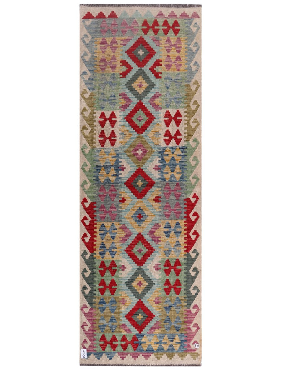 Maimana Afghanistan Kilim Rug - 241 x83 cm