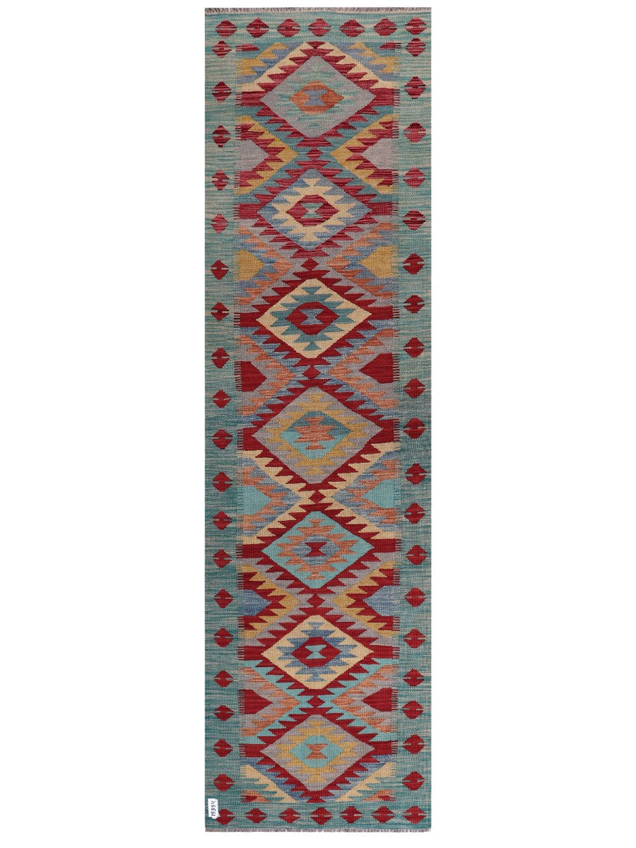 Maimana Afghanistan Kilim Runner - 293 x 82 cm