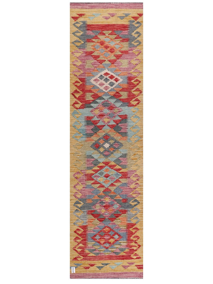 Maimana Afghanistan Kilim Runner - 304 x 82 cm