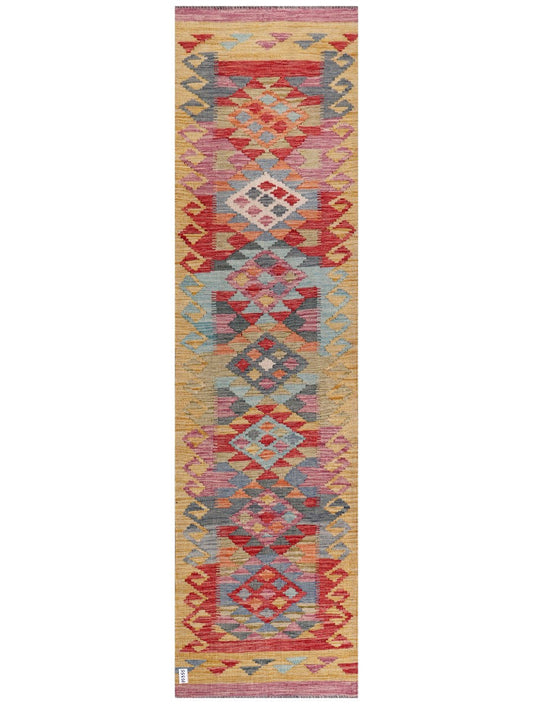 Maimana Afghanistan Kilim Runner - 304 x 82 cm