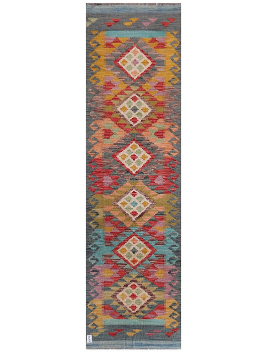 Maimana Afghanistan Kilim Runner - 301 x 84 cm