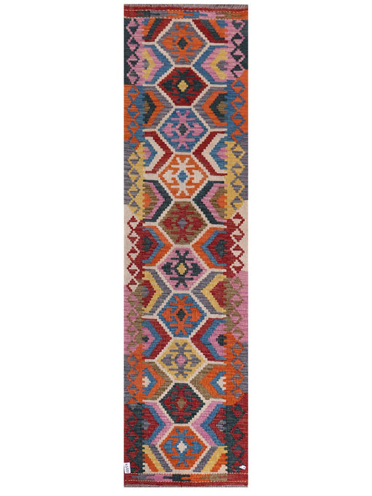 Maimana Afghanistan Kilim Runner - 301 x 79 cm