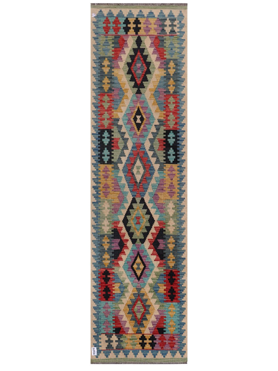 Maimana Afghanistan Kilim Runner - 285 x 78 cm
