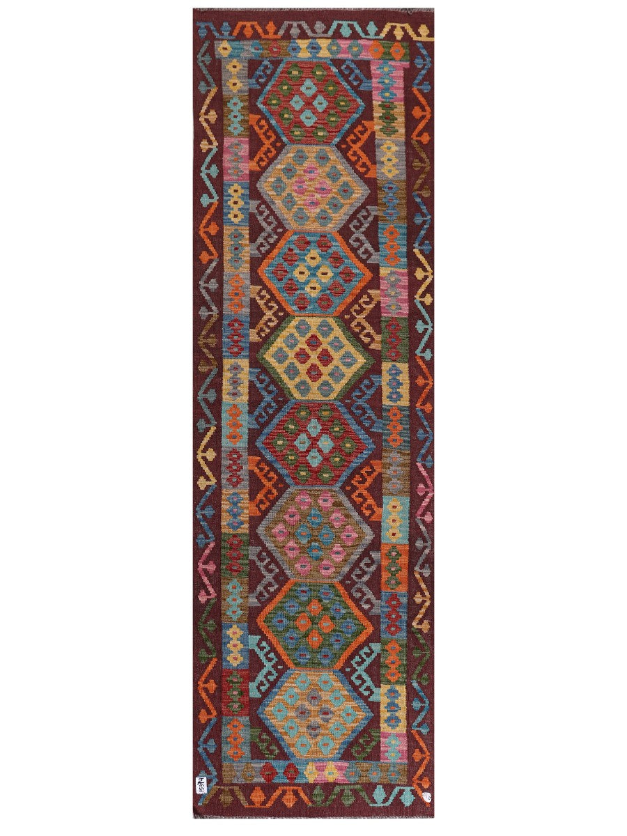 Maimana Afghanistan Kilim Runner - 290 x 88 cm