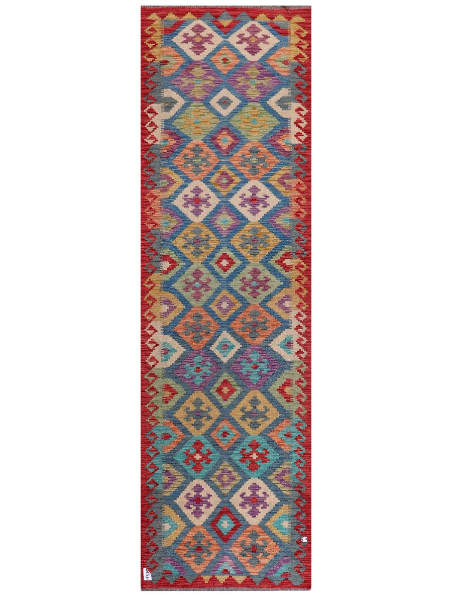 Maimana Afghanistan Kilim Runner - 296 x 88 cm
