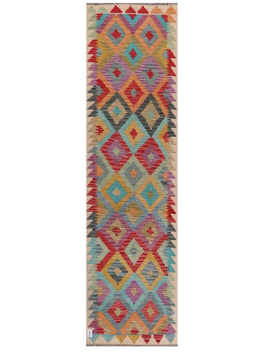 Maimana Afghanistan Kilim Runner - 294 x 80 cm