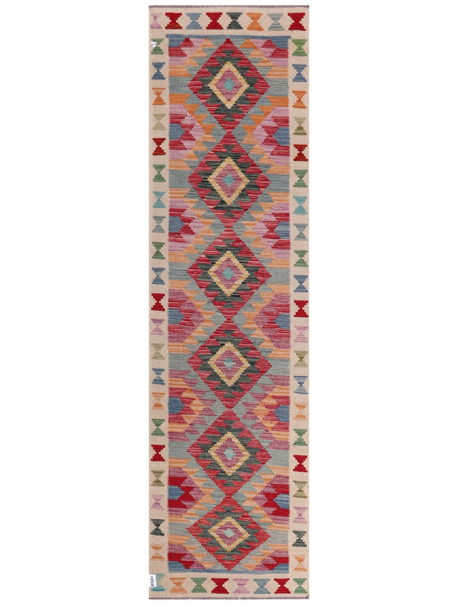 Maimana Afghanistan Kilim Runner - 298 x 82 cm