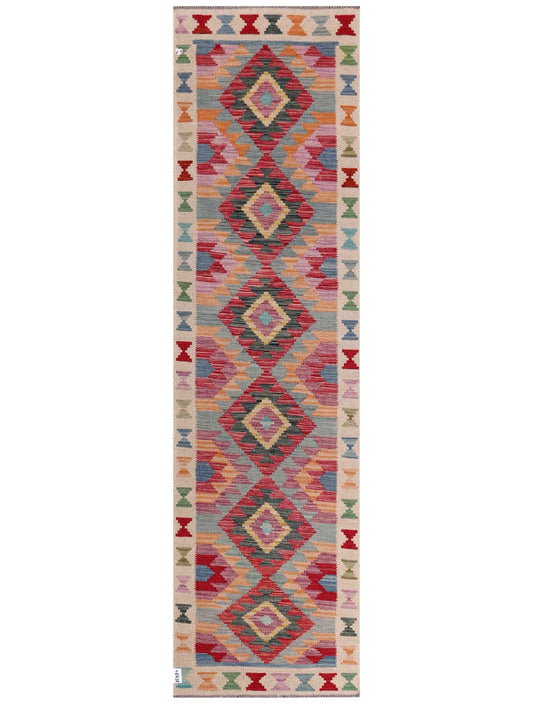 Maimana Afghanistan Kilim Runner - 298 x 82 cm