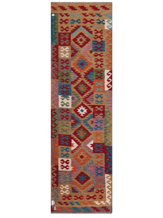 Maimana Afghanistan Kilim Runner - 297 x 88 cm