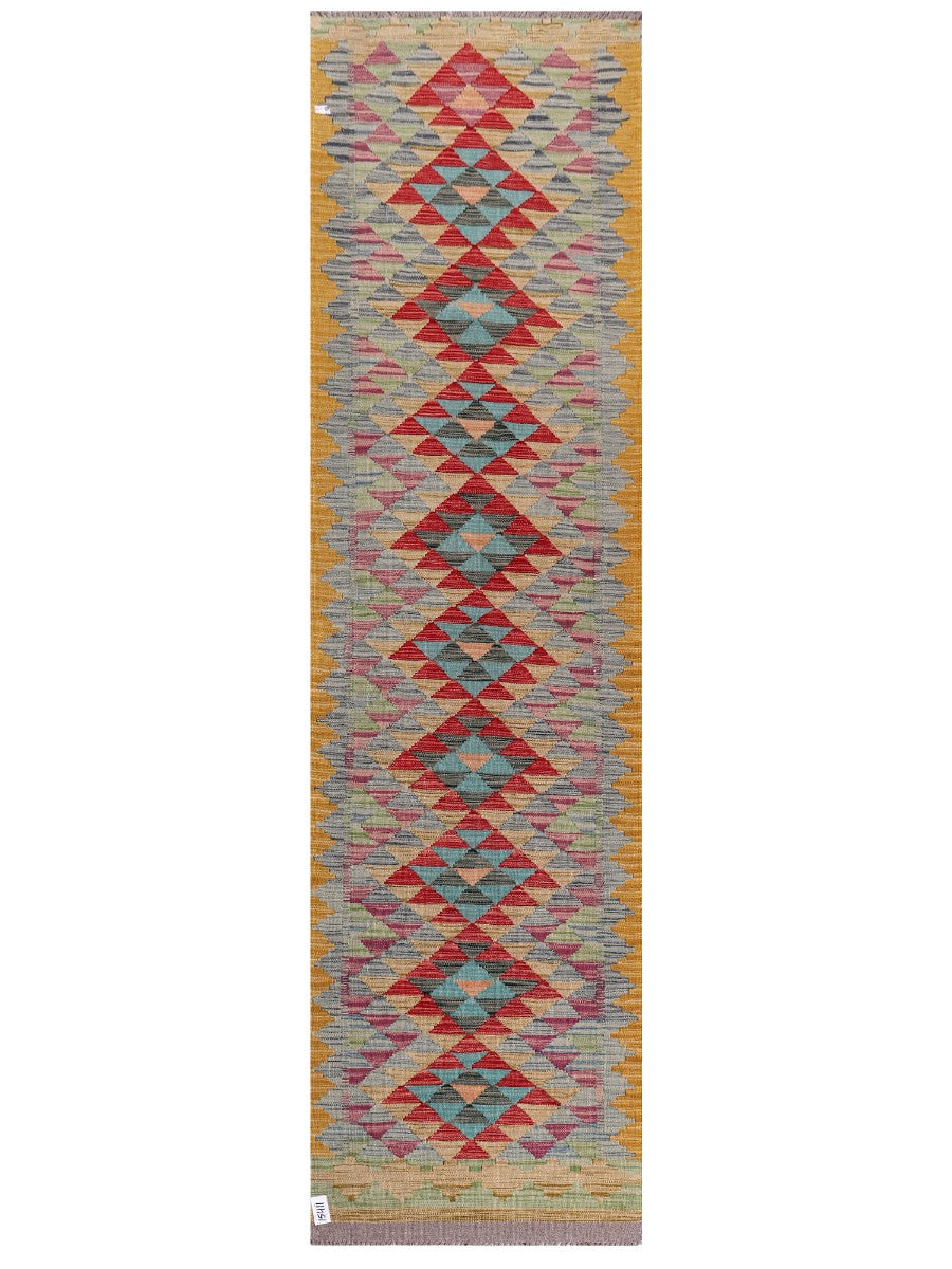 Maimana Afghanistan Kilim Runner - 293 x 80 cm