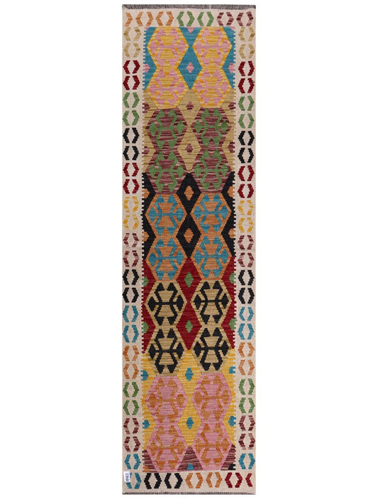 Maimana Afghanistan Kilim Runner - 292 x 81 cm