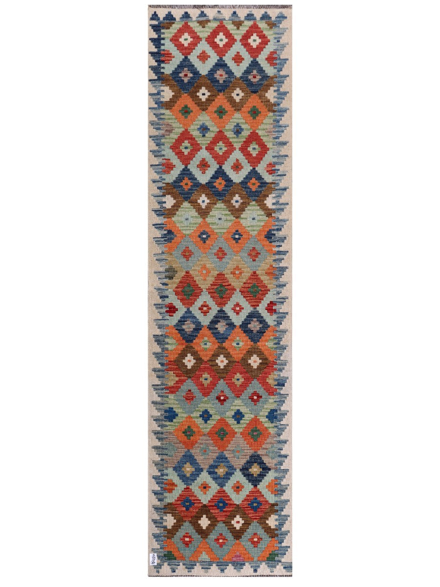 Maimana Afghanistan Kilim Runner - 303 x 78 cm