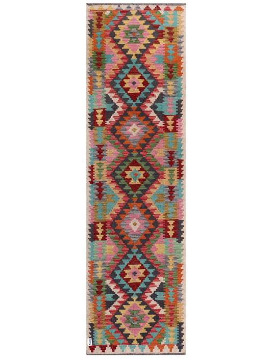 Maimana Afghanistan Kilim Runner - 298 x 86 cm