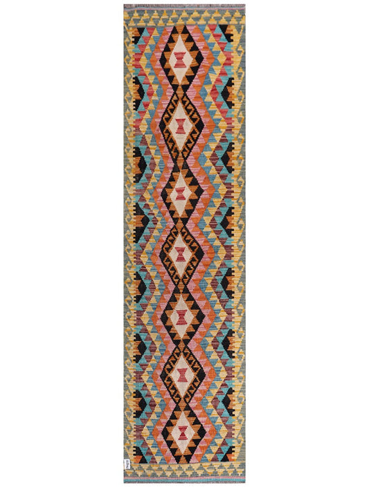 Maimana Afghanistan Kilim Runner - 305 x 79 cm