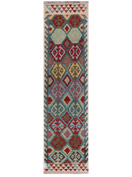 Maimana Afghanistan Kilim Runner - 292 x 78 cm