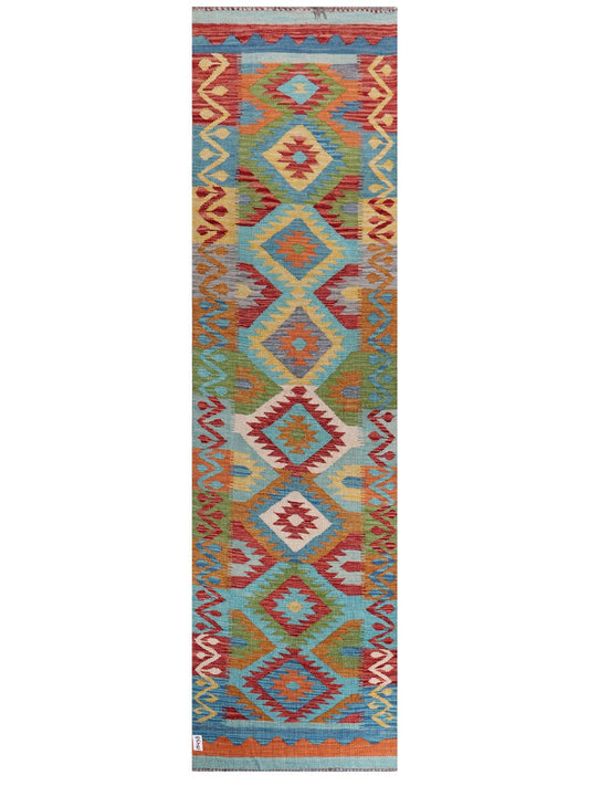 Maimana Afghanistan Kilim Runner - 293 x 80 cm