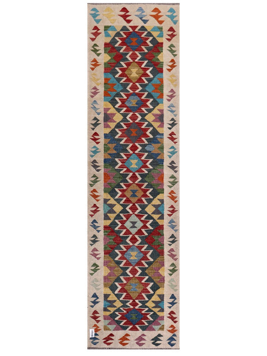 Maimana Afghanistan Kilim Runner - 298 x 81 cm